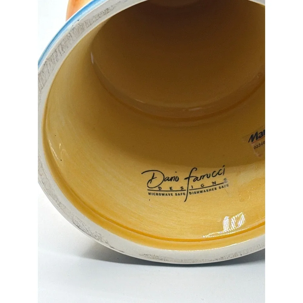 Dario Farrucci Design Yellow‎ Floral Rooster 2 Tier Ceramic Serving Stand Tray